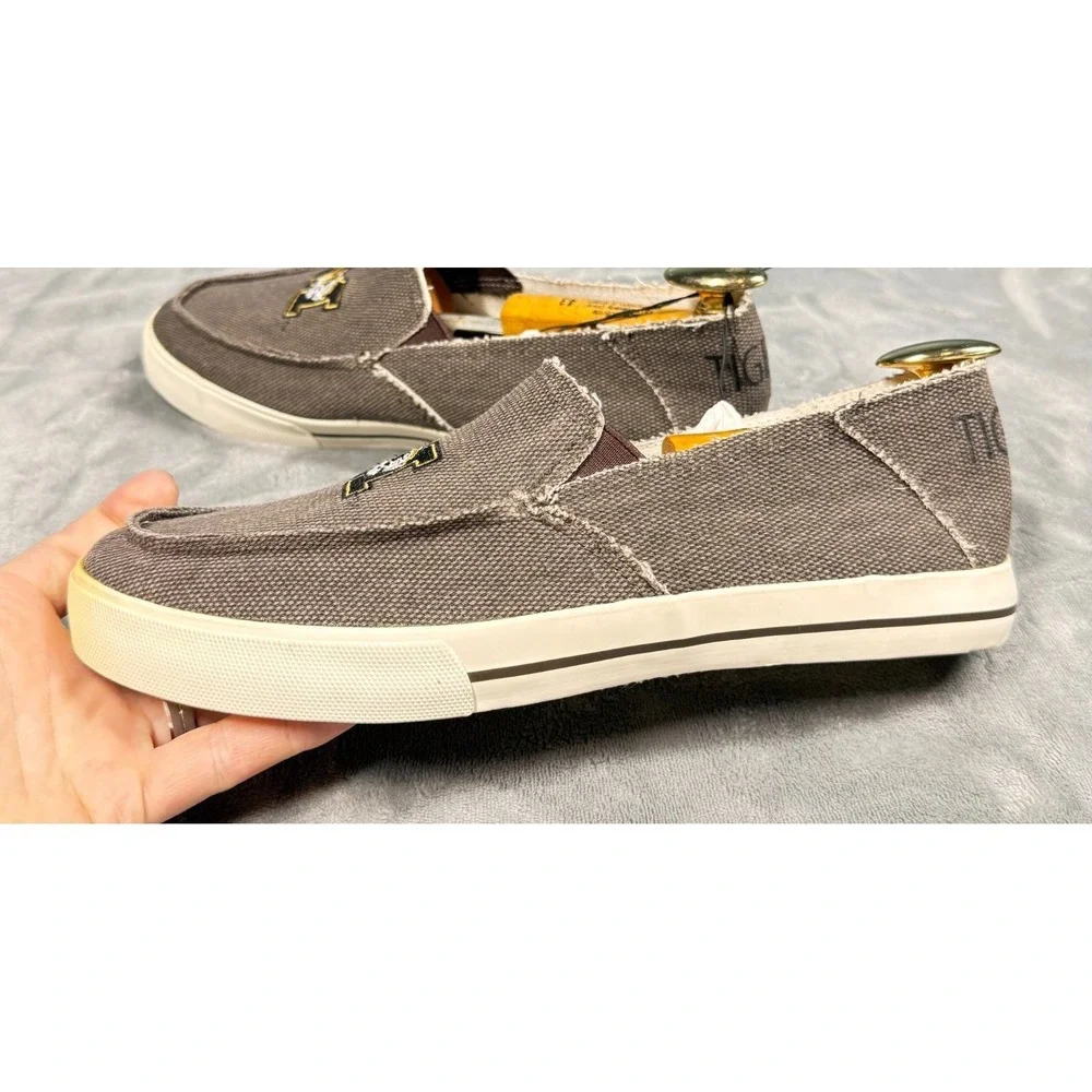 Missouri Tigers Mizzou Loafer Mens 43 Slip On Sneaker Brown Canvas